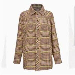 Cabi 4298 Yorkshire Autumn Plaid Shacket Small